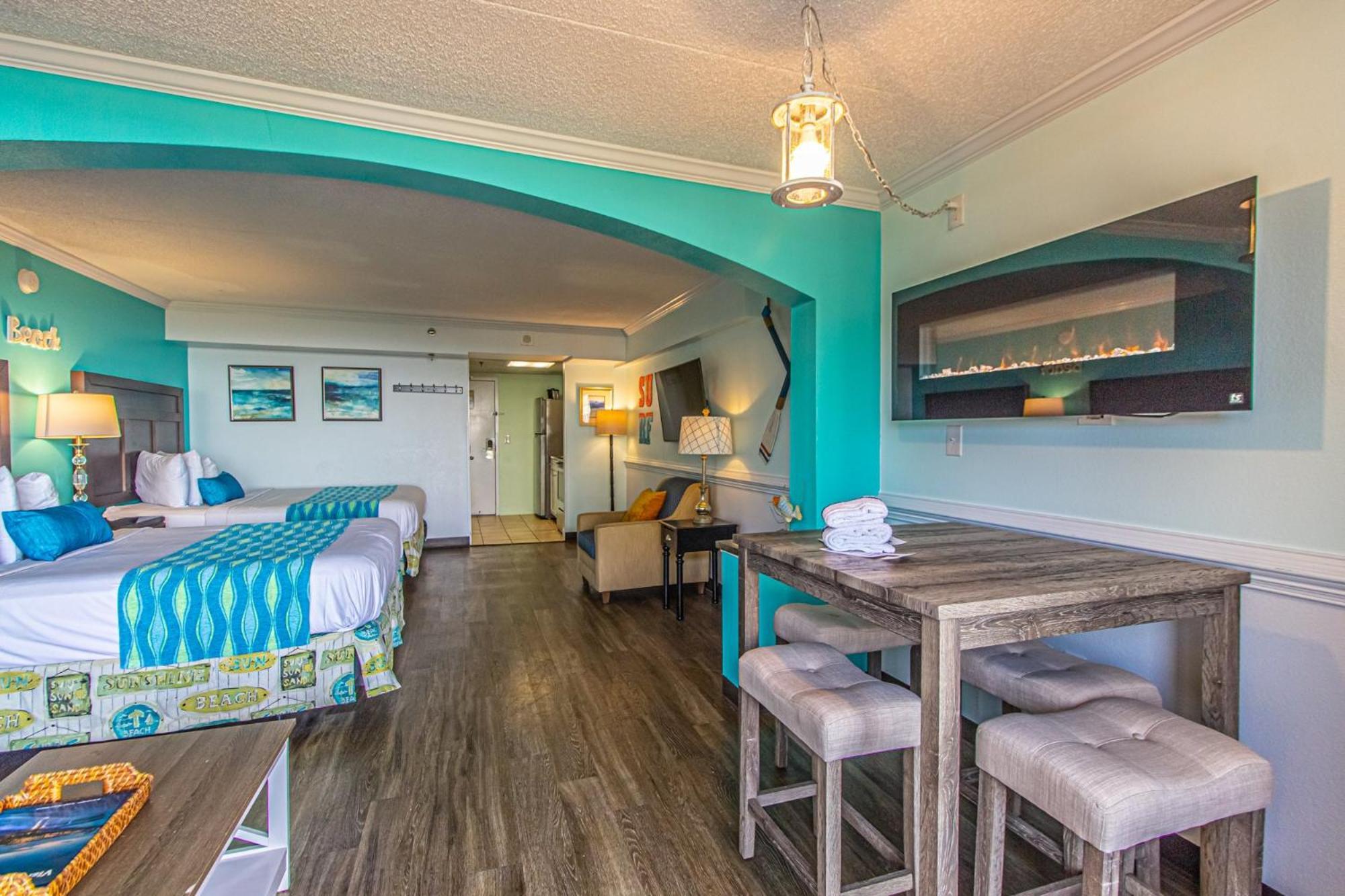 Oversized Ocean View Queen Suite With Beautiful Fireplace And Accents - Sleeps 4 Guests! Myrtle Beach Camera foto